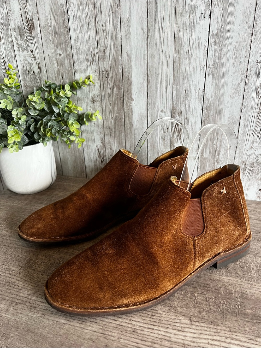 Trask Allison Women's Brown Suede Chelsea Boots Fall Classic Size 8.5